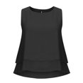 thumbnail image 4 of Ichuanyi liquidación tanque para mujer verano sólido sin mangas redonda de cuello redondo doble capa acampanada túnica casual de túnica ICHUANYI WER2023081601953, 4 of 8