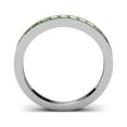 thumbnail image 4 of Green Garnet 2mm 11 Stone Channel Set Wedding Band 0.55 cttw in 18K White Gold.size 8.5, 4 of 7