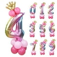 thumbnail image 3 of Happy Birthday 0 1 2 3 4 5 6 7 8 9 Rose Gold Number Foil Balloon Digital Helium Balloons Wedding Decor Birthday Party Balloon Rose gold Number 4, 3 of 8