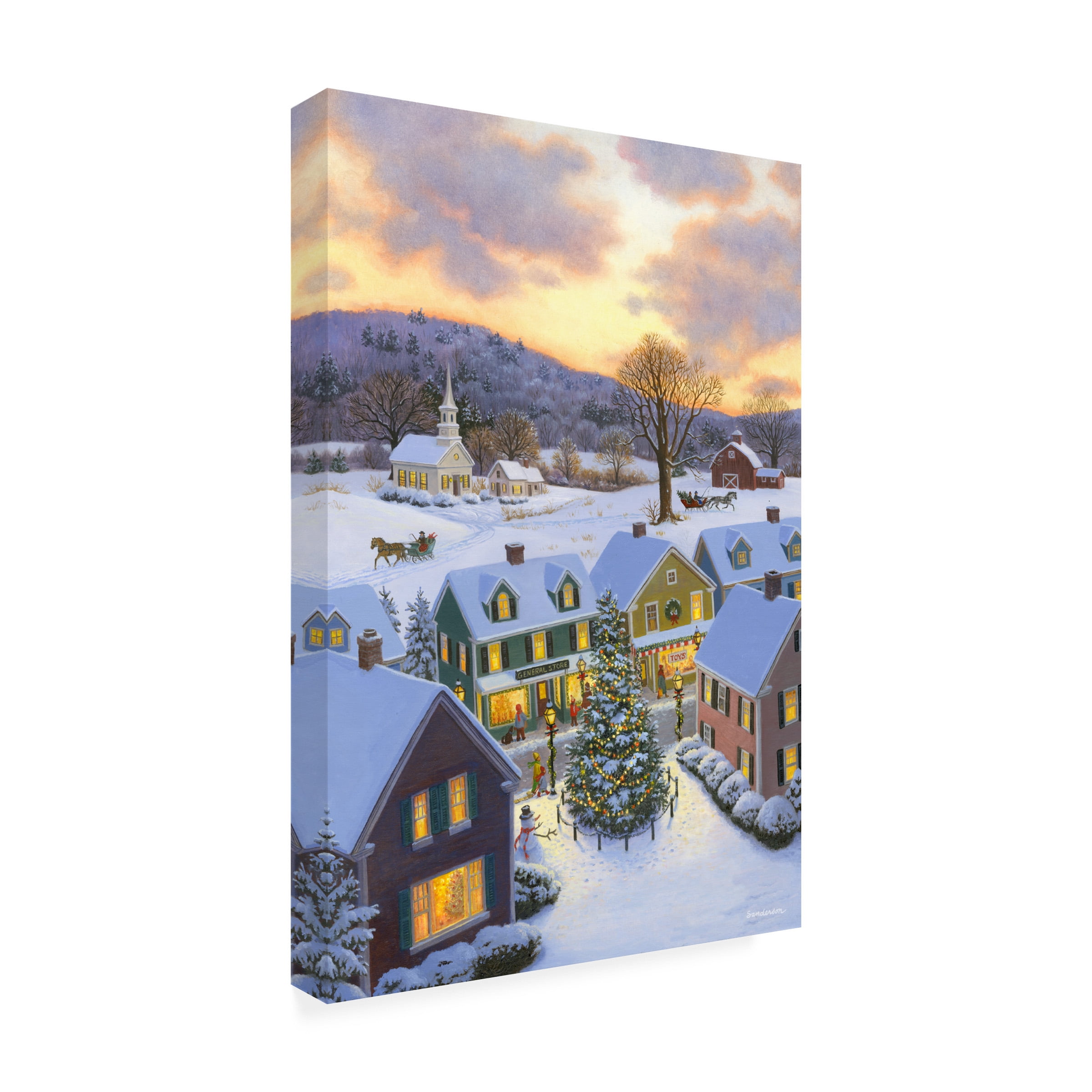 Ruth Sanderson 'Old New England Christmas' Canvas Art