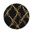 thumbnail image 2 of DouZhe Waterproof Spare Tire Cover, Fashion Golden Chains Texture Prints Adjustable Wheel Covers Fit for Jeep Trailer RV SUV Car, 17 inch, 2 of 7