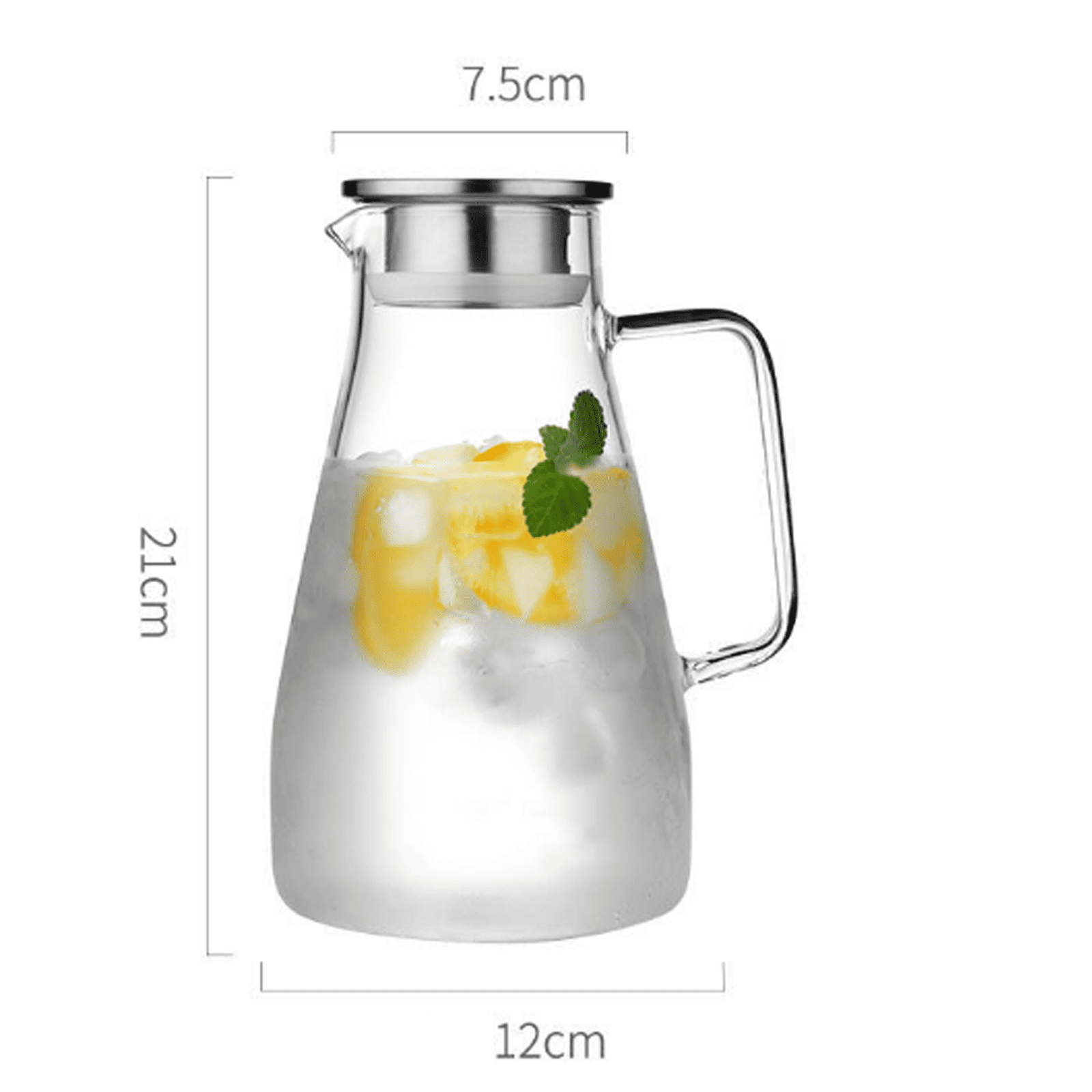 ACDANC Water Jug,Elegant Glass Water Pitcher,Efficient Glass Pitcher with Lid