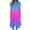 #148-Sky Blue, variant on Wowcloth Women's Ombre Print Dress with Round Neck, Flutter Sleeves and Asymmetrical Hem for Casual Daily Wear and Party