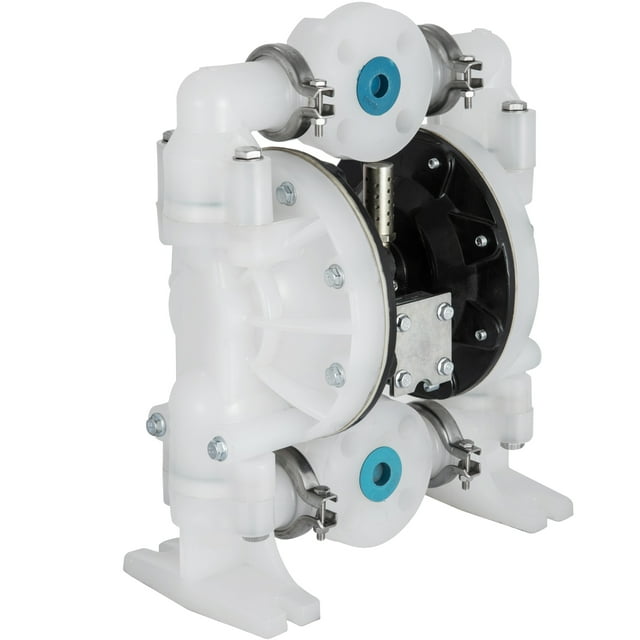VEVOR Air-Operated Double Diaphragm Pump1 inch Inlet/Outlet 30GPM Polypropylene Max 120PSI for Chemical Industrial Use