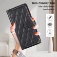 thumbnail image 6 of Allytechgroup for iPhone 13 Pro Max Wallet Case, Premium PU Leather Magnetic Buckle Zipper Pocket Card Slots Flip Stand Protective Cover with Hand Strap & Shoulder Strap - Black, 6 of 12