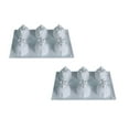thumbnail image 1 of Oleegame 2PC Cookie Mold 6 Hole 3D Rabbit Bowl Cake DIY Silicone Baking Internet Famous Cake Beige, 1 of 3