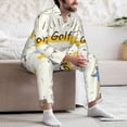 thumbnail image 7 of Naloa Golf Icons And Golfer Men’s Pajamas Set - Long Sleeve Button Down Sleep Shirt and Pajama Bottoms Sleepwear Set-X-Large, 7 of 7