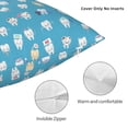thumbnail image 3 of Yiaed Cute Healthy Teeth Print Pillow Covers Super Soft Decorative Square Throw Pillow Covers Case Cushion Covers for Sofa Couch Bedroom Car Decor（No pillow core）-24"x24", 3 of 7