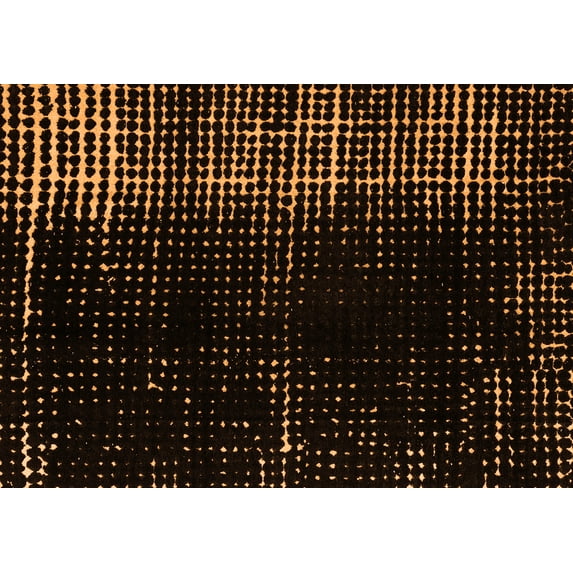 Ahgly Company Indoor Rectangle Abstract Orange Modern Area Rugs, 7' x 10'