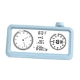thumbnail image 4 of Despertador con temperatura versátil práctico reloj de temporizador ligero 3 niveles de brillo para la cama de escritorio de casas de dormitorio junto Azul, 4 of 8