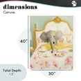thumbnail image 4 of Breakfast in Bed Elephant Canvas Wall Art, design by Leah Straatsma, 4 of 8