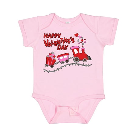 

Inktastic Happy Valentine s Day Choo Choo Train Outfit Gift Baby Boy or Baby Girl Bodysuit