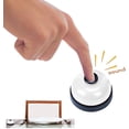 thumbnail image 3 of Bell Table Reception Call Bells, Metal Service Bell for Hotel Bars, Restaurant, Kitchen, School, Reception Room or Pet Training Bells, (1x White), 3 of 5