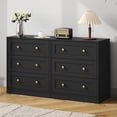 thumbnail image 6 of May in Color 3-Drawer Nightstand, Modern Bedside Table with Gold Knobs, Wooden End Table for Bedroom, Living Room, Hallway, or Closet, Black, 6 of 9