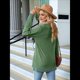 thumbnail image 4 of Blusas de Otoño para Mujer, con Escote en V, Encaje, Larga, Holgadas, con Ribete de Bloques de Color, Moda 2025 Verde M, 4 of 10