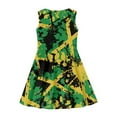 thumbnail image 4 of FOR U DESIGNS Jamaican Flag Tank Dress for Girls 3-4 Years Old Novelty High Elastic A Line Flowy Dress Daily Life Vacation Tour Twirl Swing Dresses Size 5-6, 4 of 6