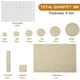 thumbnail image 3 of Annvchi Felt Furniture Pads, 5 mm, Beige, Round, Square, Fibers, Adhesive, 300 Piece Pack, 3 of 7