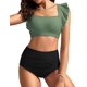 thumbnail image 1 of Conjunto de bikini Kate Kasin, cintura alta, volantes, control de barriga, 1 of 6