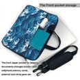 thumbnail image 3 of ZICANCN Laptop Case 14 inch, Blue Waves Sea Work Shoulder Messenger Business Bag for Women and Men, 3 of 9