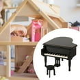 thumbnail image 4 of Almencla Dolls House Piano Music Box 1:12 Scale DIY Scene with Stool Piano Musical Instrument Model Musical Box for Musicians Birth, 4 of 7