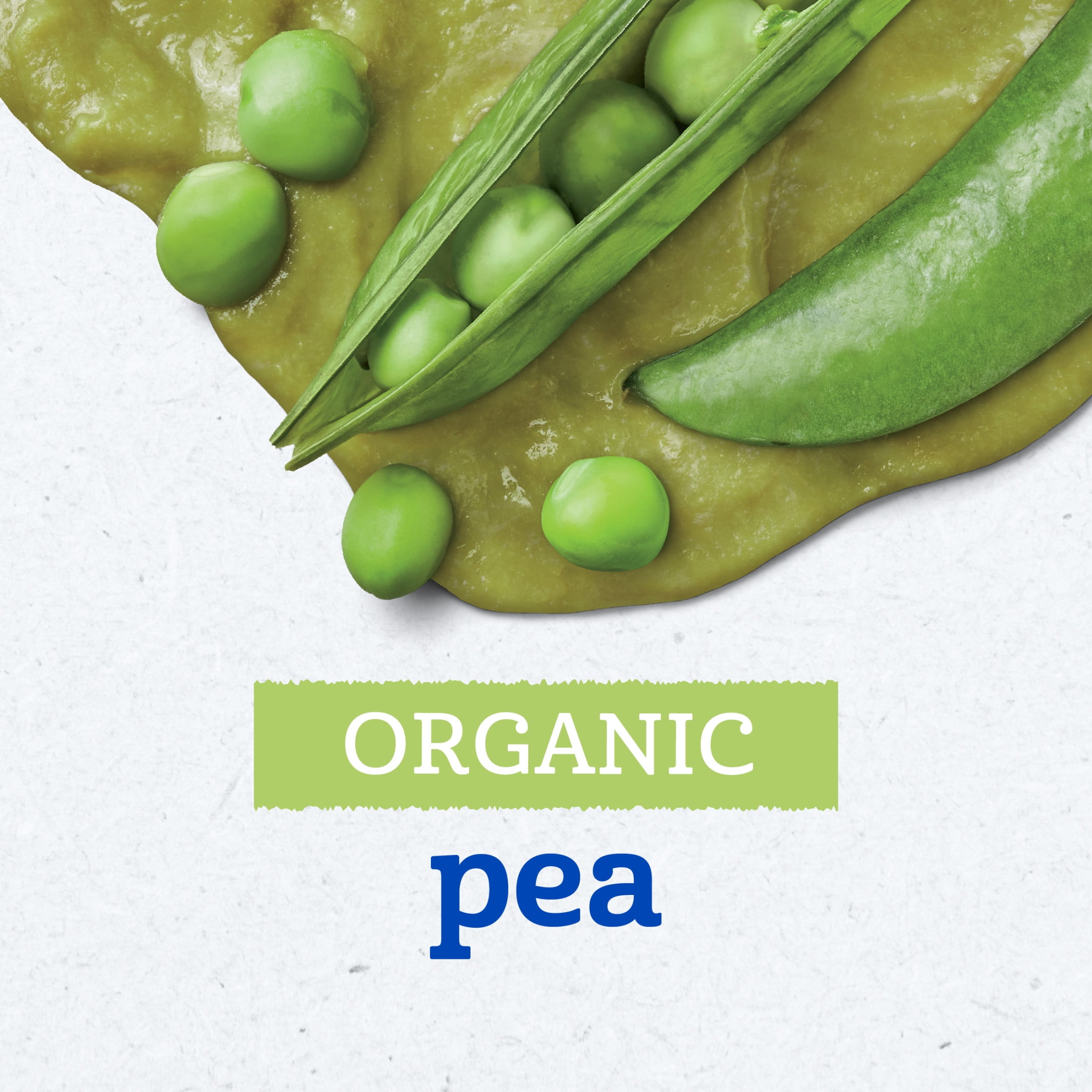 (12 pack) Gerber Organic Stage 1 Baby Food Puree, Pea, 4 oz Jar
