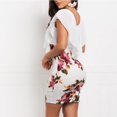 thumbnail image 3 of SMihono Robe d'Été pour Femmes Grande Taille Aguichant Sans Manches à Imprimé Floral Moulante pour Vacances et Fête Courte Mini-Robe, 3 of 5