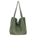 thumbnail image 2 of Sac à Bandoulière pour Femmes en Velours Côtelé Grande Capacité Mode Simple Clés Sac à Main Réutilisable pour Téléphone Portable, 2 of 10