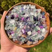 Flourite Crystals Tumbled Chips Crushed Quartz Crystal Stone Crystals and Healing Stones Reiki Chakra Stone Making Home Decoration 100g