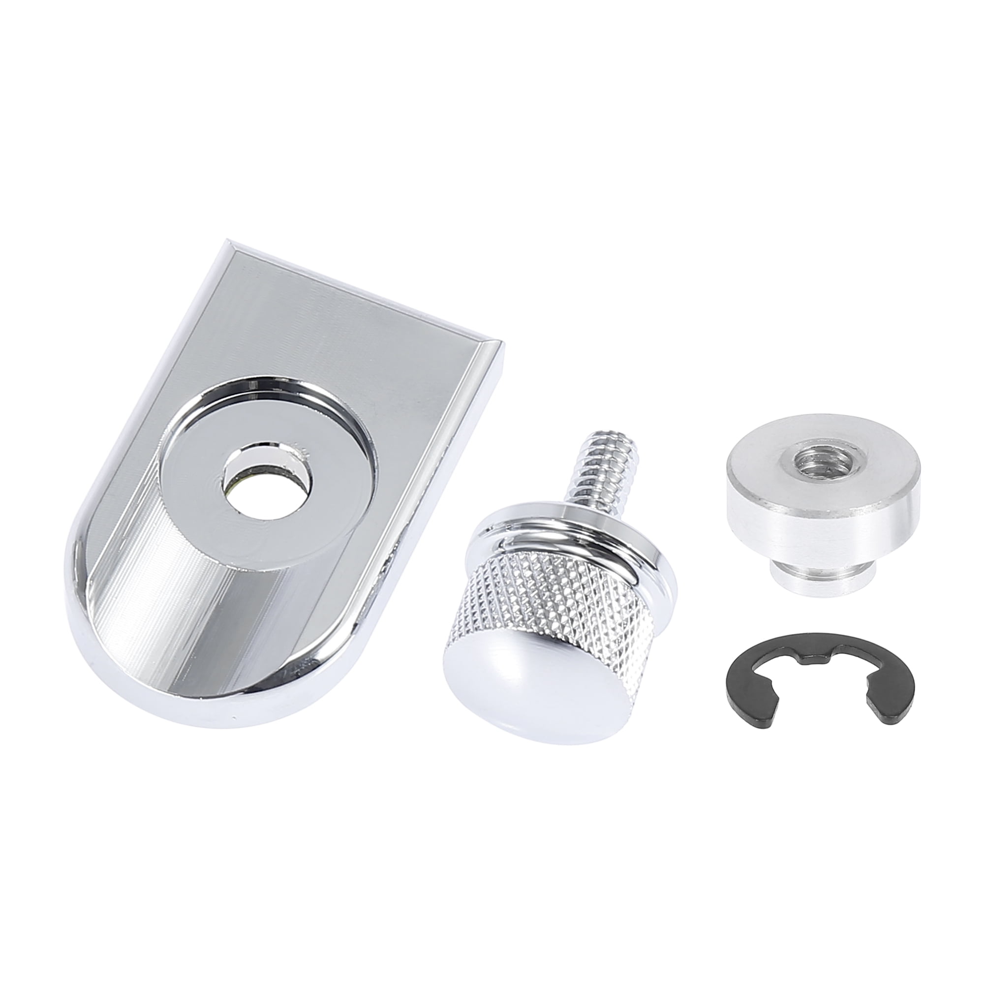Model 2 Chrome Seat Bolt Tab Screw Cross Mount Knob Cover Kit for