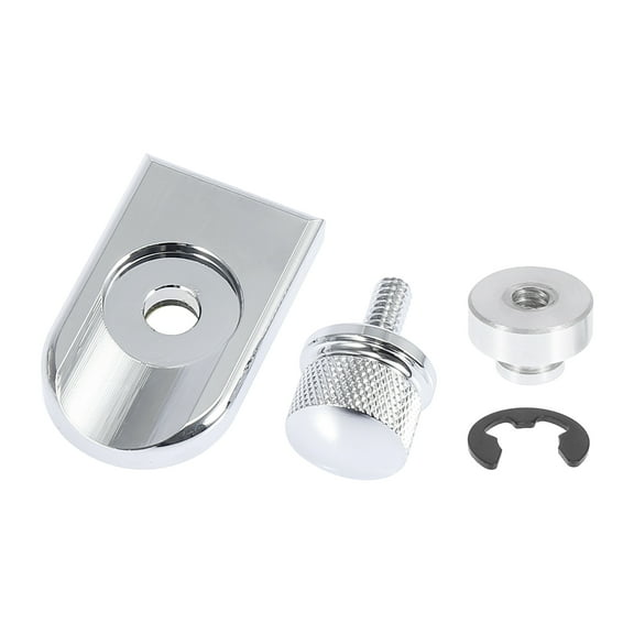 Unique Bargains Silver Seat Bolt Tab Screw Quick Mount Knob Nut Cover Kit for Harley Davidson Road King Aluminum Alloy