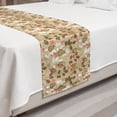 thumbnail image 2 of Autumn Bed Runner, Seasonal Fruits and Leafs Vintage Botanical Print Soft Brown Toned Backdrop, Decorative Accent Bedding Scarf for Hotels Homes and Guestrooms, Queen, Sepia Multicolor, by Ambesonne, 2 of 2