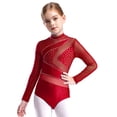 thumbnail image 3 of Miutii Kids Girls Gymnastics Outfits Figure Skating Costume Ballet Dance Leotards with Leggings Pants and Hair Band Burgundy 16, 3 of 5