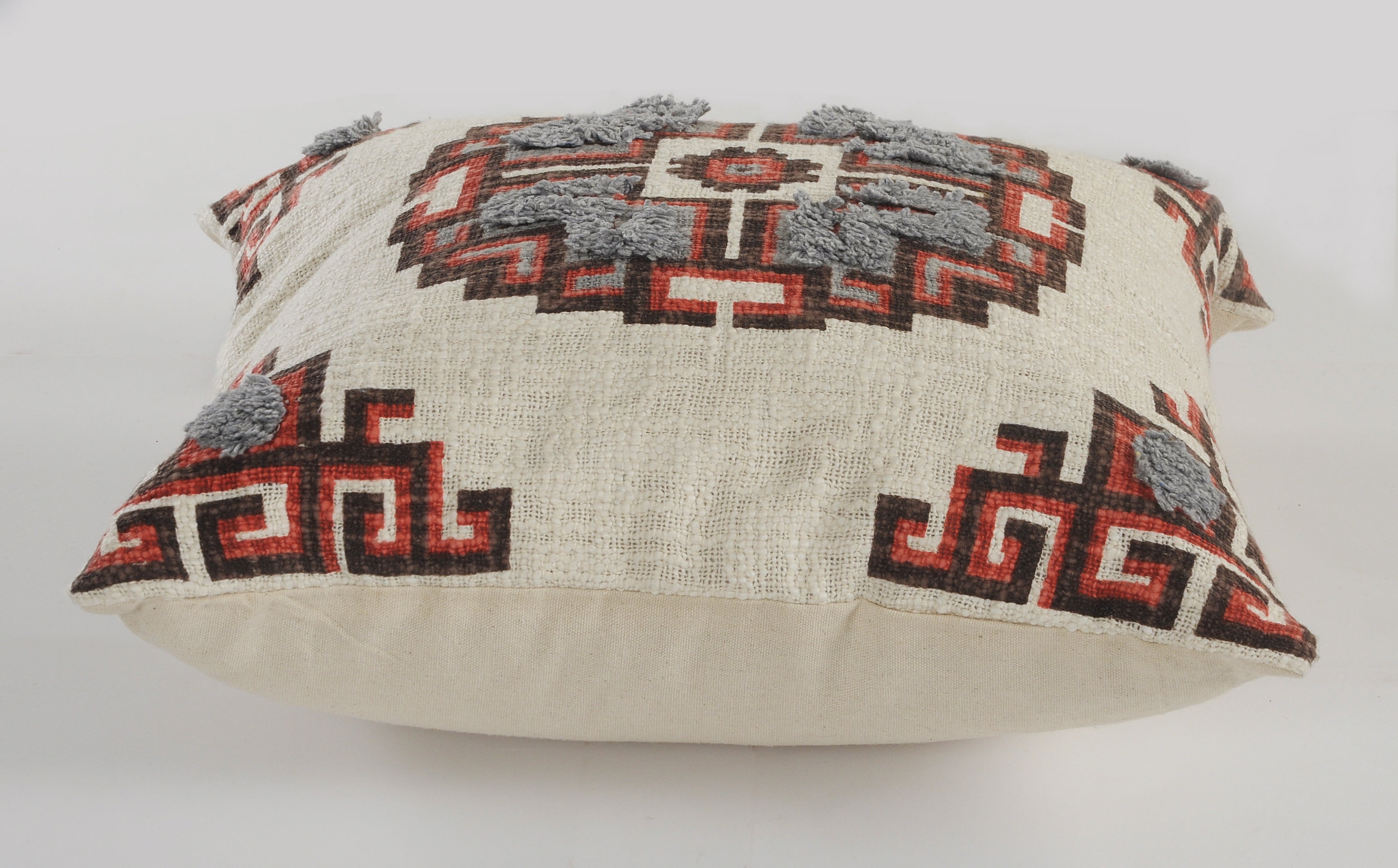 Harlow Hill Qasim 18" x 18" Brown/Beige Geometric Cotton Adult Decorative Throw Pillow Cover