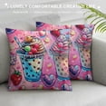 thumbnail image 3 of Orinice Hearts Graphic Decorative Cushion Throw Pillow Cover Short Plush Summer Pillowcase 1PC 20x20in, 3 of 5