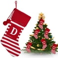 thumbnail image 2 of BinKFF Christmas Tree Decoration - 16.5 Inches Christmas Stockings with Initials, Large Embroidered Letter Knit Christmas Stocking for Family Holiday Decorations and Xmas Gift, 2 of 9
