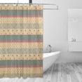 thumbnail image 2 of Coolnut Polka Dots Stripes Bathroom Waterproof Shower Curtain Set Bathtub Curtain with 12 Hooks for Bathroom Decor,Hotel,Room,60x72Inch, 2 of 6