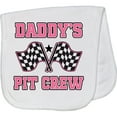 thumbnail image 2 of Inktastic Daddy's Pit Crew Design with Checkered Flags Baby Burp Cloth, 2 of 3