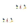 thumbnail image 1 of Tholdsy 3x Resin HO Scale Miniature Model Figures Ornament Skiing for Fire Wheel Type1, 1 of 1