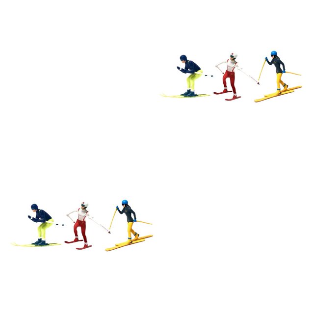 Tholdsy 3x Resin HO Scale Miniature Model Figures Ornament Skiing for Fire Wheel Type1