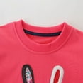 thumbnail image 5 of Emitonse Girl's Graphic Letter Print Sweatshirt Toddler Baby Boy Girl Football Outfit Sweatshirt Football Games Letter Print Crewneck Pullover Long Sleeve Shirt Size for D, Red, 5 of 8