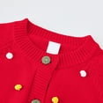 thumbnail image 6 of Coerni Girls Cardigan Sweaters Colorful Hairball Long Sleeve Knitted Outerwear Button-Up Cute Comfy Kids Fall Clothes, 6 of 9