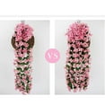 thumbnail image 3 of CQCYD under $5 Artificial Hanging Flowers, Fake Hanging Plants Violet Vines UV Resistant for Wall Home Room Garden Wedding Indoor Outdoor Spring Summer Decoration, 3 of 9