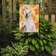thumbnail image 2 of White Staffie Bull Terrier Fall Garden Flag, 2 of 5