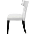 thumbnail image 3 of Side Dining Chair, Faux Leather, White, Modern Contemporary Urban Design, Kitchen Room Cafe Bistro Restaurant Hospitality, 3 of 4