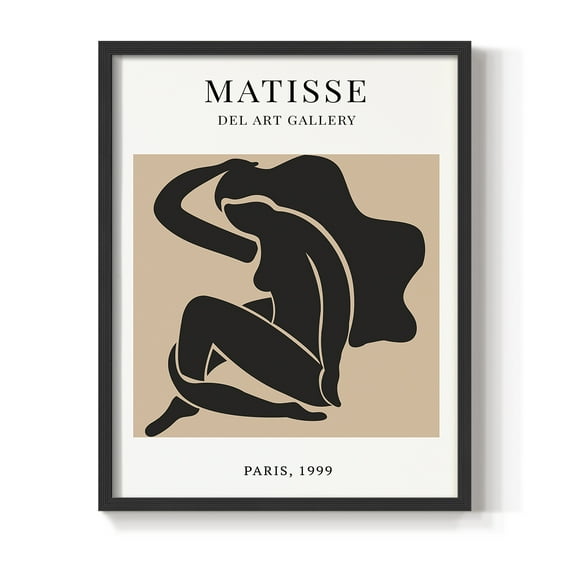 Matisse CXX Framed Print in Black Solid Wood 8 x 10 Framed Print