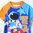 thumbnail image 4 of Vividxx Boys Haaiian Style 2 Piece Swimsuit Astronaut Cartoon Quick Dry Swim Set With Upf 50+ Sun Protction 6-7 Years, 4 of 8