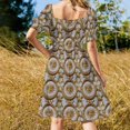 thumbnail image 3 of Robe Sans Manches Le Soleil Roi Robe Femme Jupe d'Été Robe d'Été Ample, 3 of 4