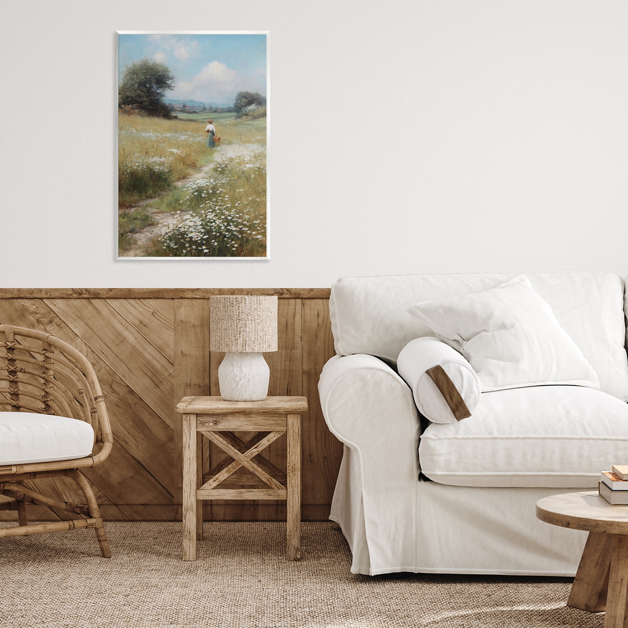Stupell Industries Flower Gazing in Summer Meadow Wall Plaque Art, design by Petal Prints Design