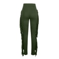 thumbnail image 3 of Lovzfmll Women's Dress Pants, Solid Color Slim Fit Trousers with Fringe & Straps, Ankle Length Fashion Party Outfits, 3 of 8