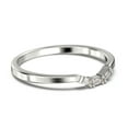thumbnail image 3 of 0.12ct Tapered Baguette Diamond Moissanite Ring 10k White Gold Matching Band, 3 of 4